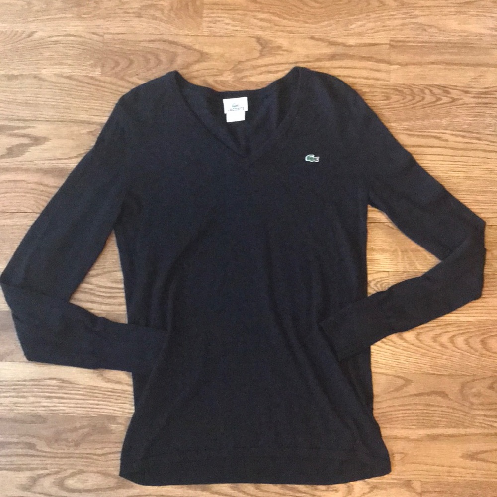 LACOSTE CLASSIC BLACK SWEATER